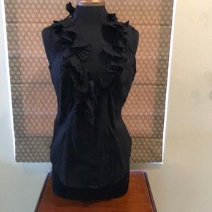 White House Black Market black ruffle top.